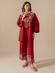 Crimson Due - Sld21-25 - 2Pc Embroidered Set