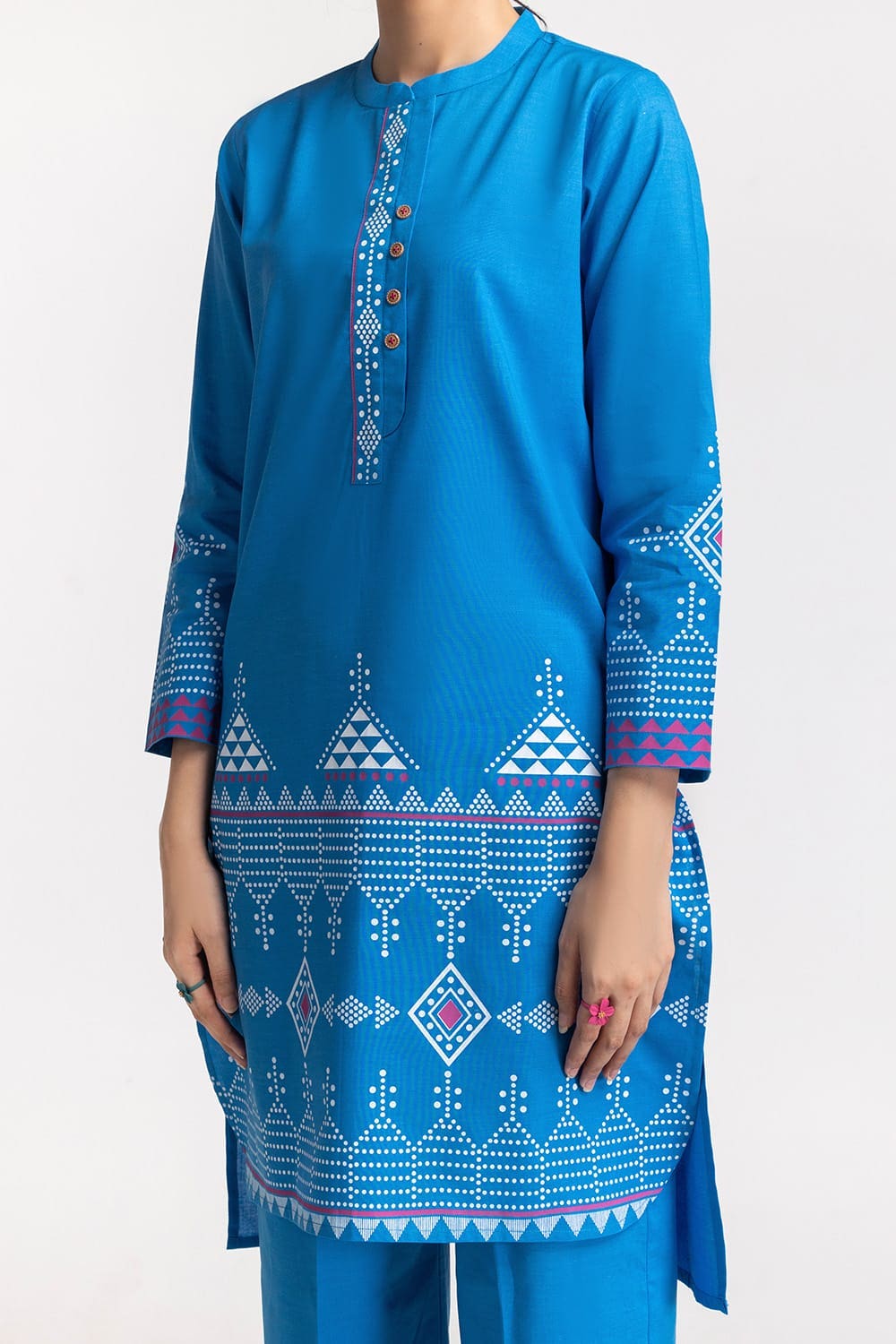 Chambray Block Printed Co-Ord Set