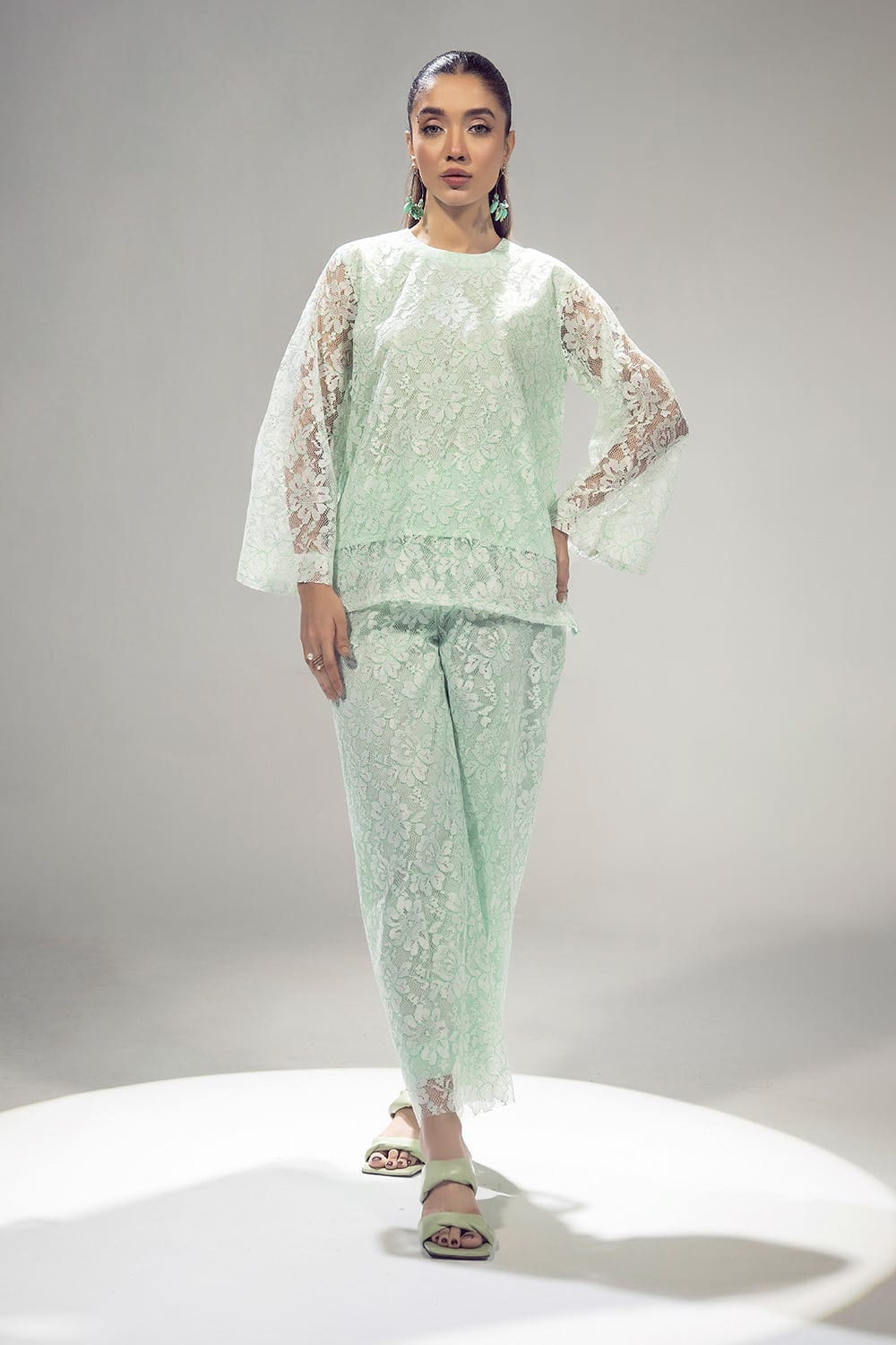 Poly Net Dyed Co-Ord Set