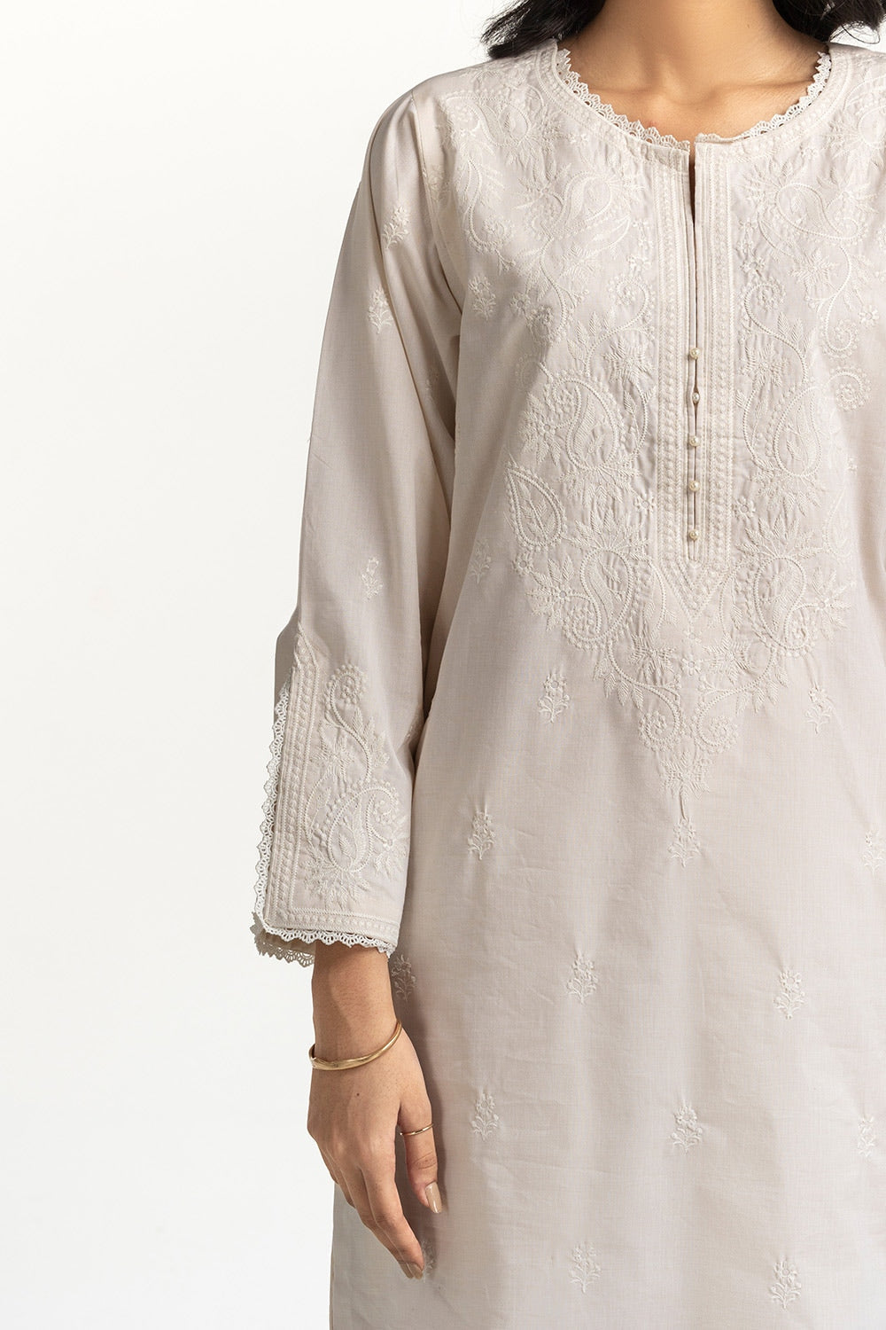 Yarn-dyed Embroidered Co-Ord Set