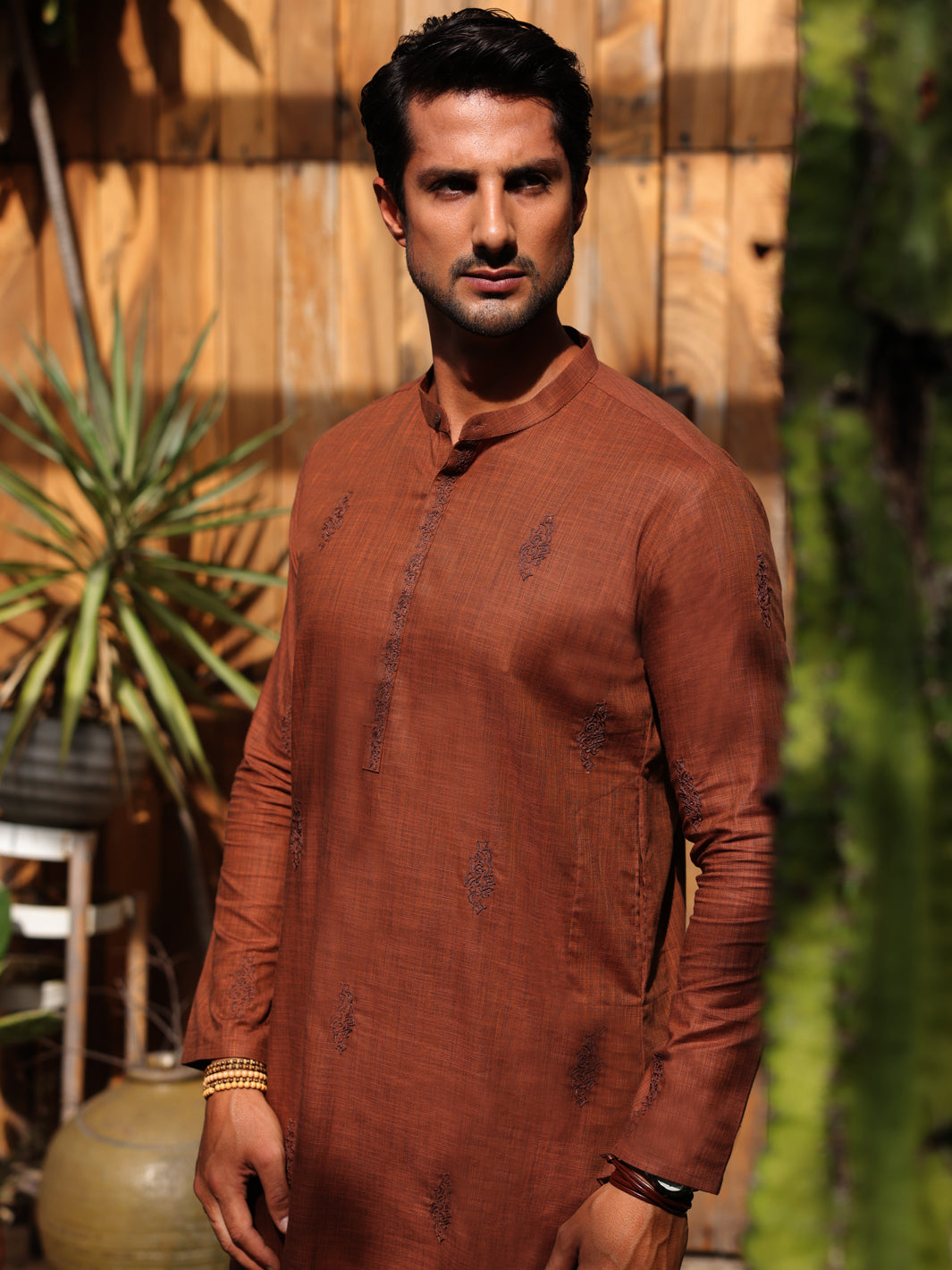Rust Cotton Kurta Trouser - AL-KT-2931