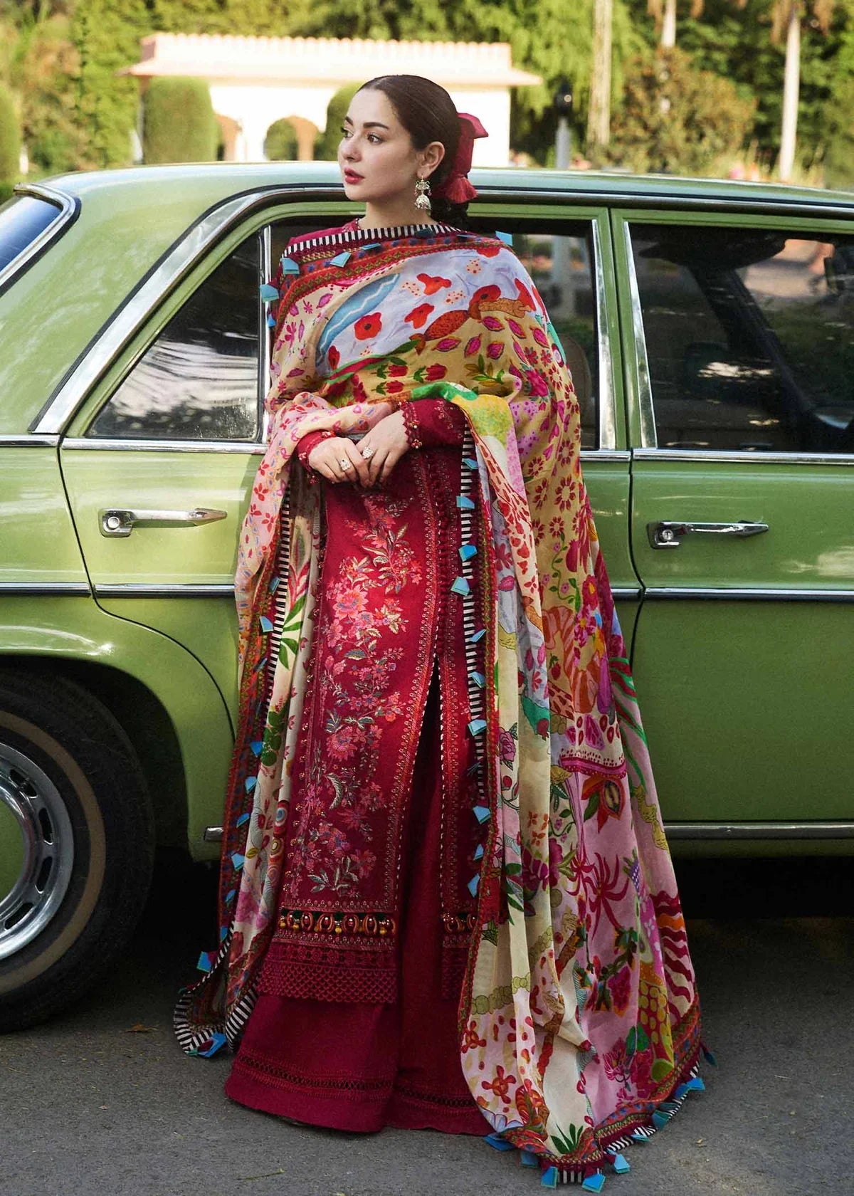 Hussain Rehar Luxury Lawn Embroidered Unstitched Suit BLOOM