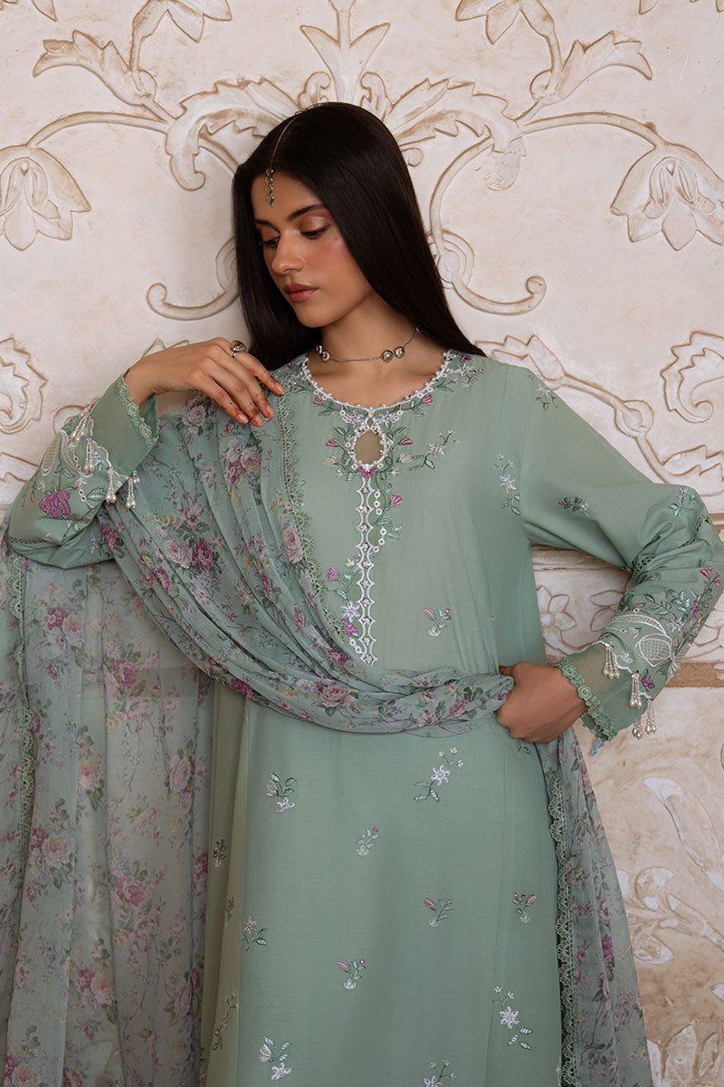 SAGE GRACE-3PC EMBROIDERED LAWN SUIT
