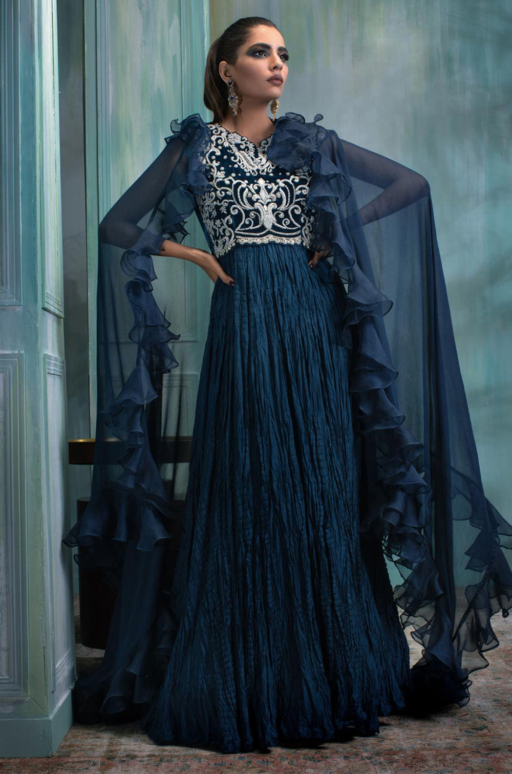 Lea Maxi And Ruffled Dupatta