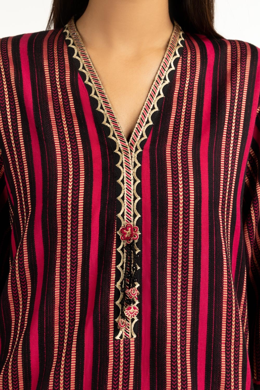 Leno Karha Lurex Embroidered Shirt And Trouser