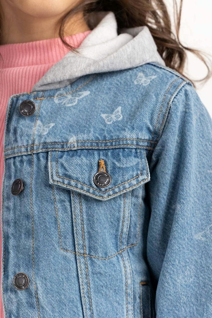 Junior Girl Light Blue Denim Jacket