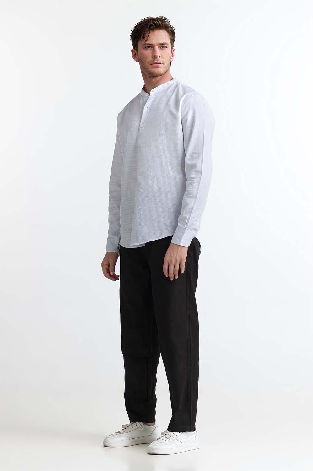 Light Blue Solid Casual Shirt