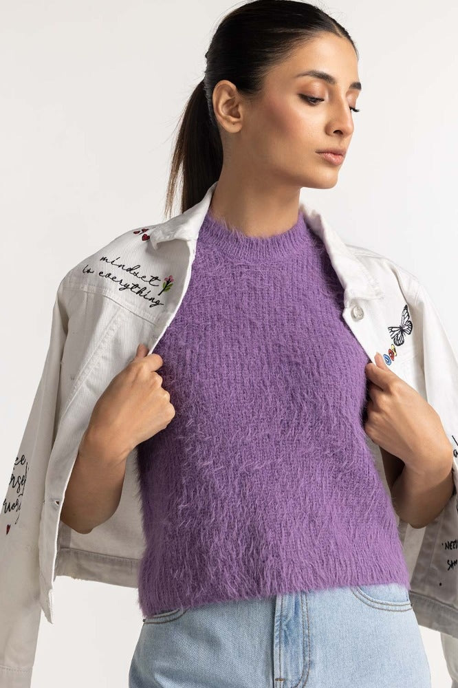 Lilac Basic Sweater