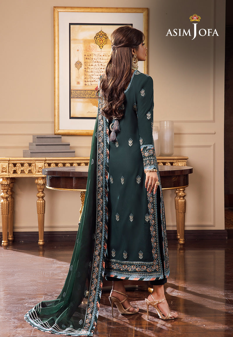 AJRN-27 EMBROIDERED LAWN SILK 3 PCS