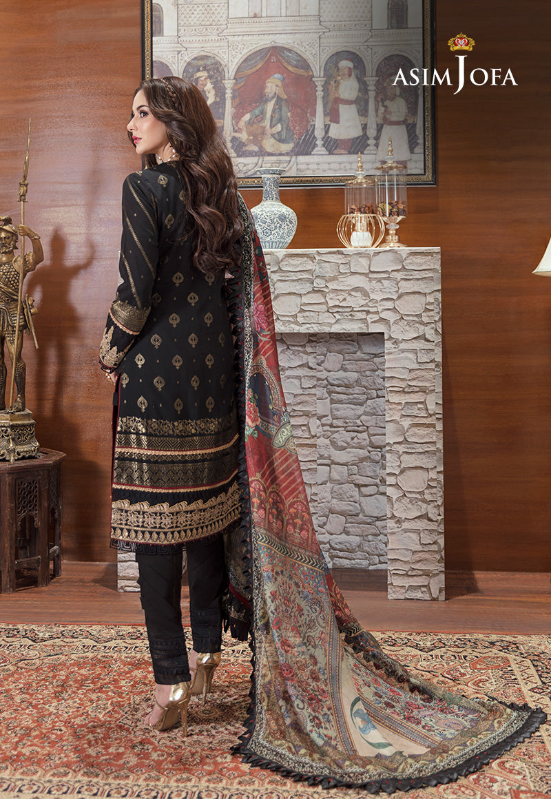 AJRL-10 EMBROIDERED WOVEN JACQUARD LAWN 3 PCS