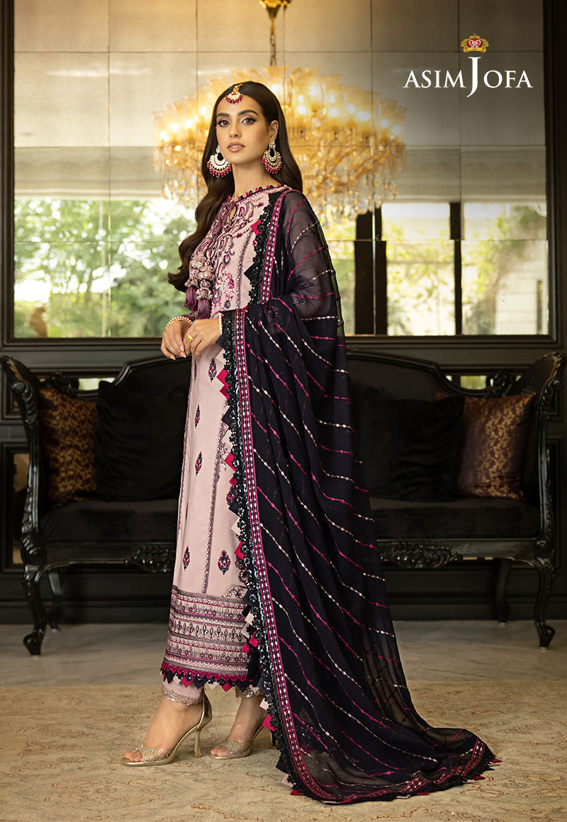 Ajlso-08 Unstitched 3 Pcs Shirt Dupatta Trouser