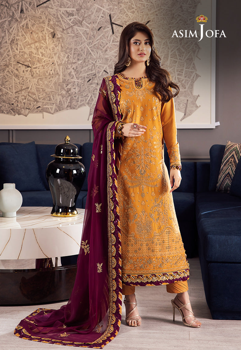 AJRND-05 EMBROIDERED STITCHED 3 PCS
