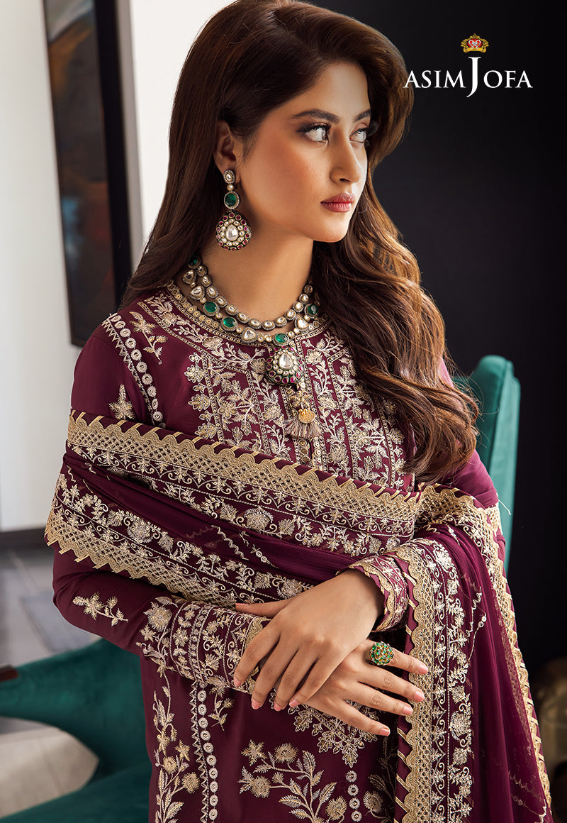 AJRN-25 EMBROIDERED LAWN SILK 3 PCS