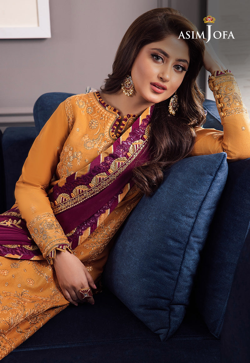AJRND-05 EMBROIDERED STITCHED 3 PCS