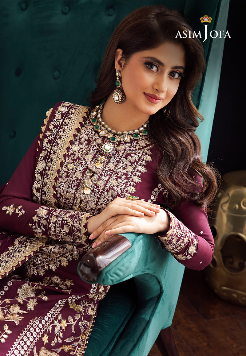 AJRN-25 EMBROIDERED LAWN SILK 3 PCS