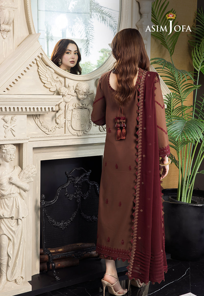 AJRND-14-XS EMBROIDERED LAWN SILK 3 PCS