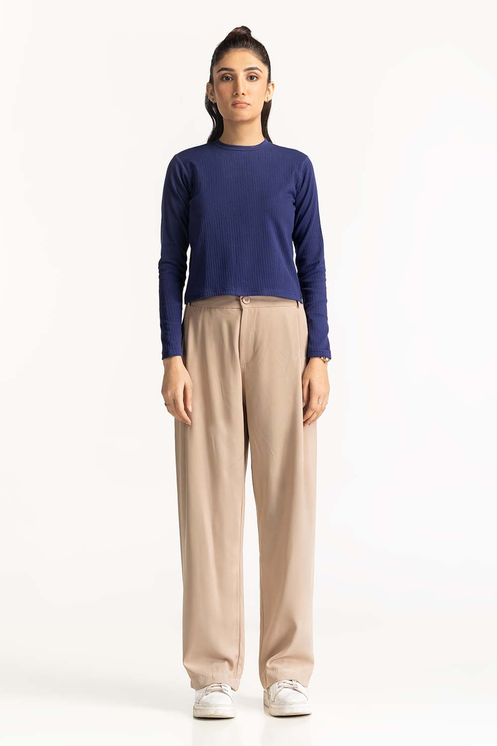 Loose Fitting Darted Trouser