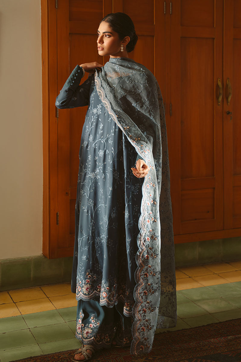 MAJESTIC TEAL-3PC (SHIRT, TROUSER & DUPATTA)