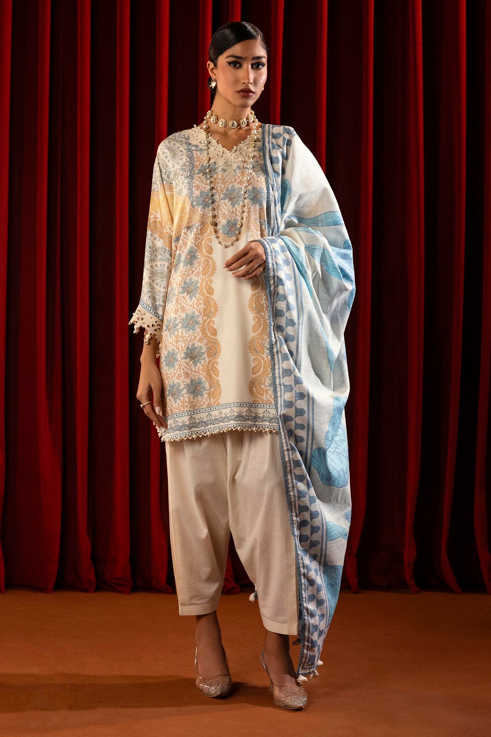 Unstitched Winter Linen 3 Piece Suit