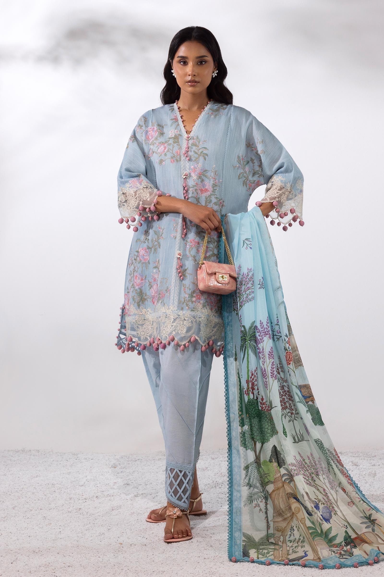 Unstitched Lawn 3 Piece Suit