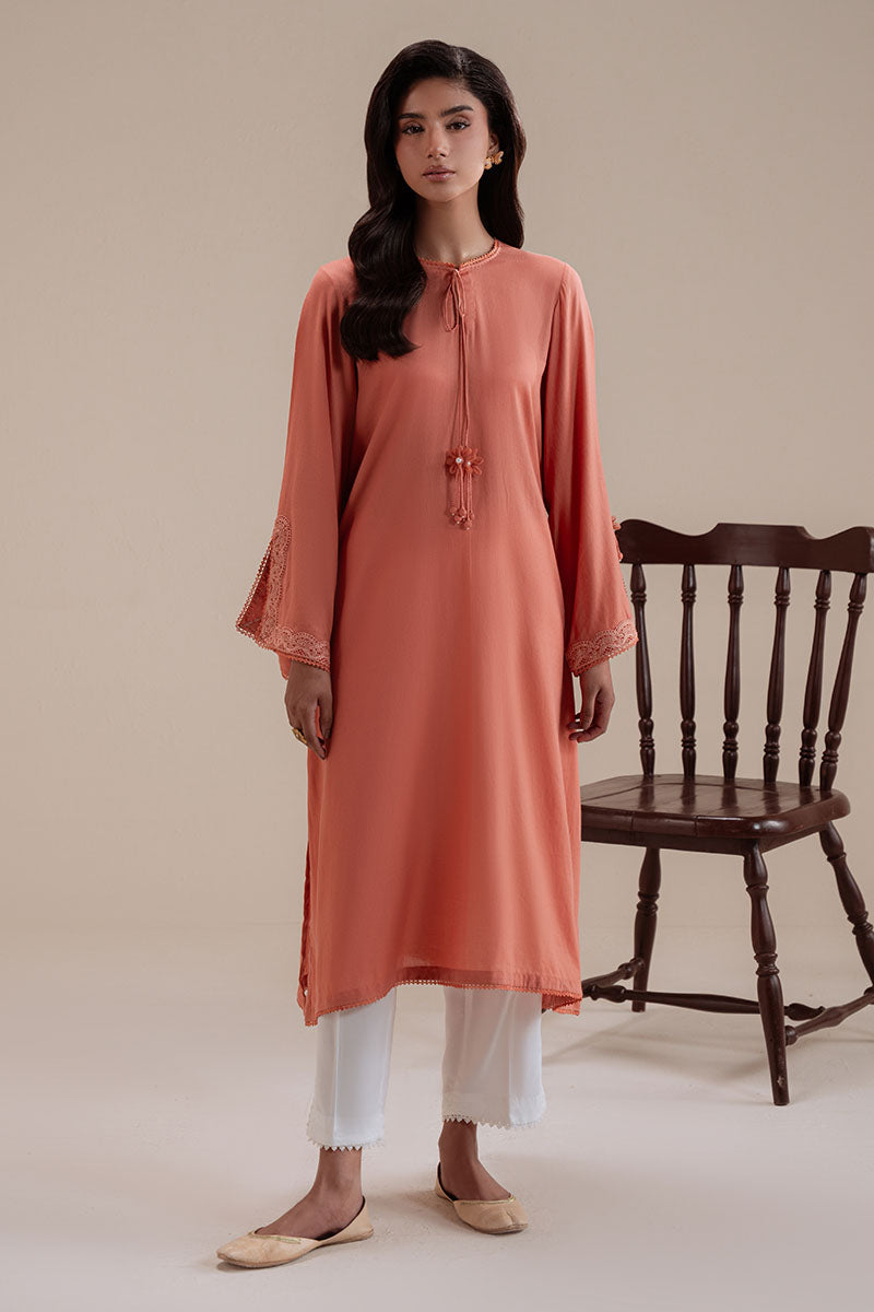 CARAMEL GLOW DYED LAWN SHIRT