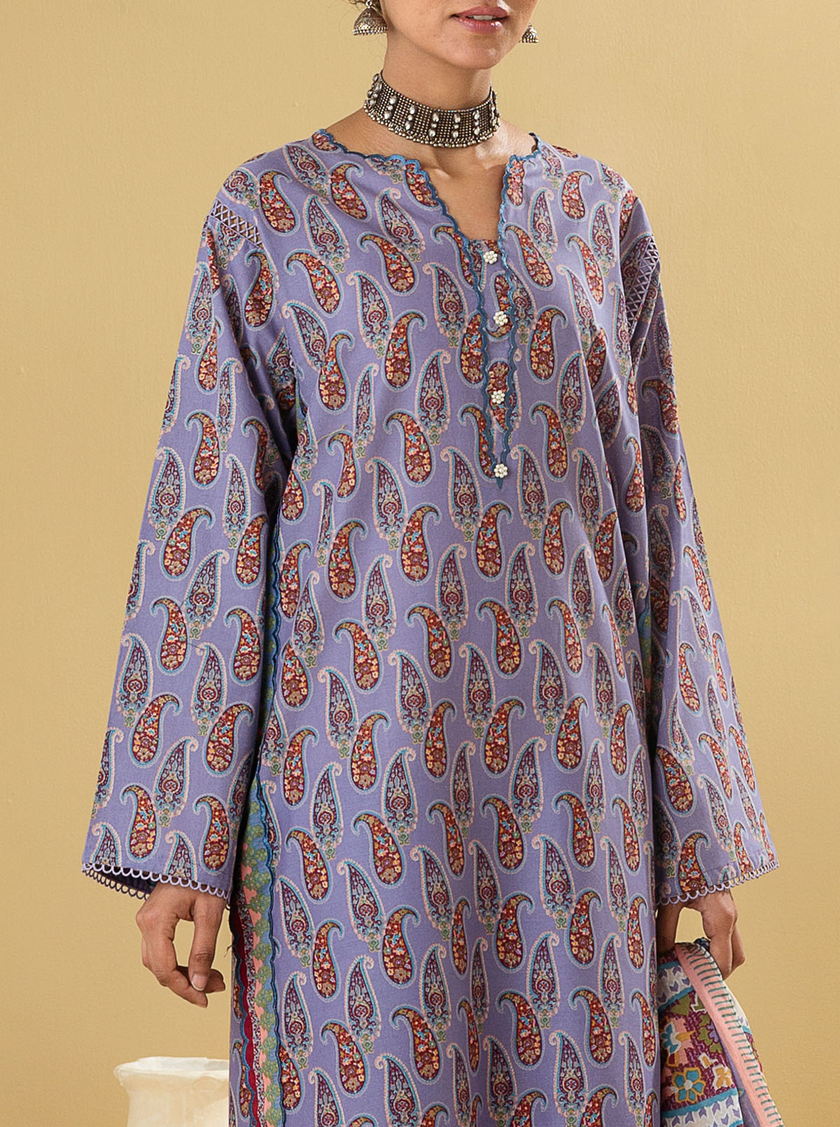 3 Piece - Printed Lawn Suit - Nostalgia