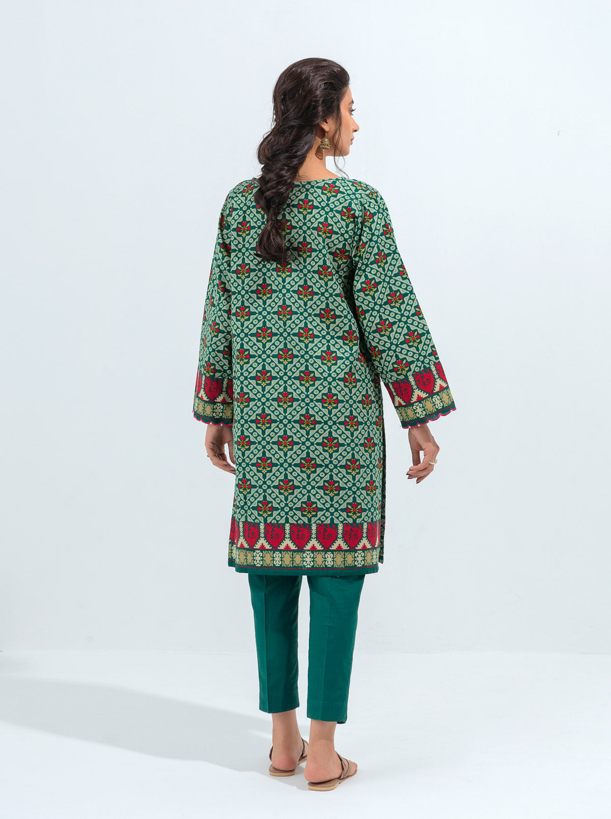 2 Piece - Printed Khaddar Suit - Vivid Lush