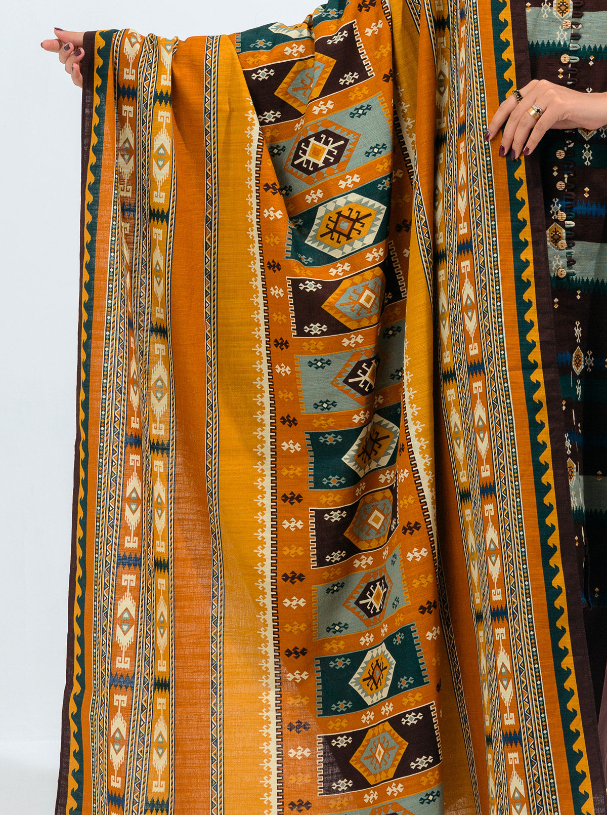 3 Piece - Printed Khaddar Suit - Alluring Charm