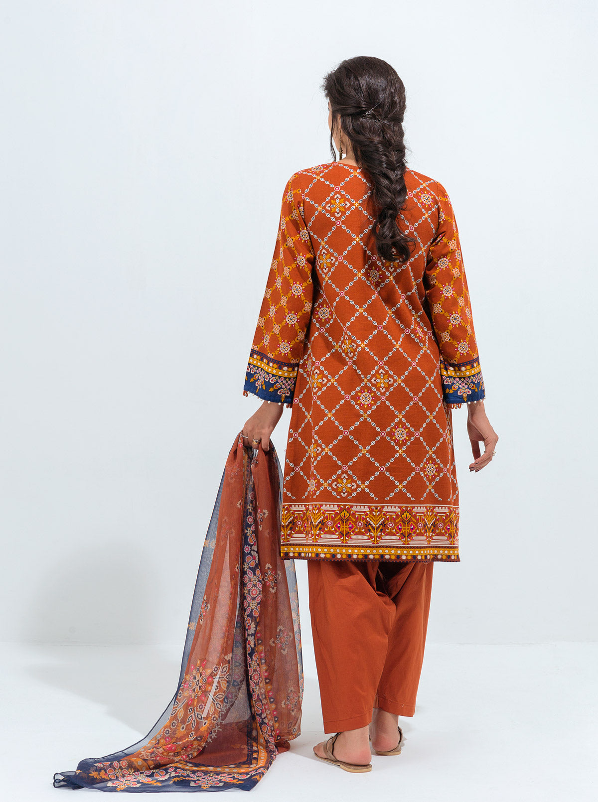 3 Piece - Printed Khaddar Suit - Gypsy Glow