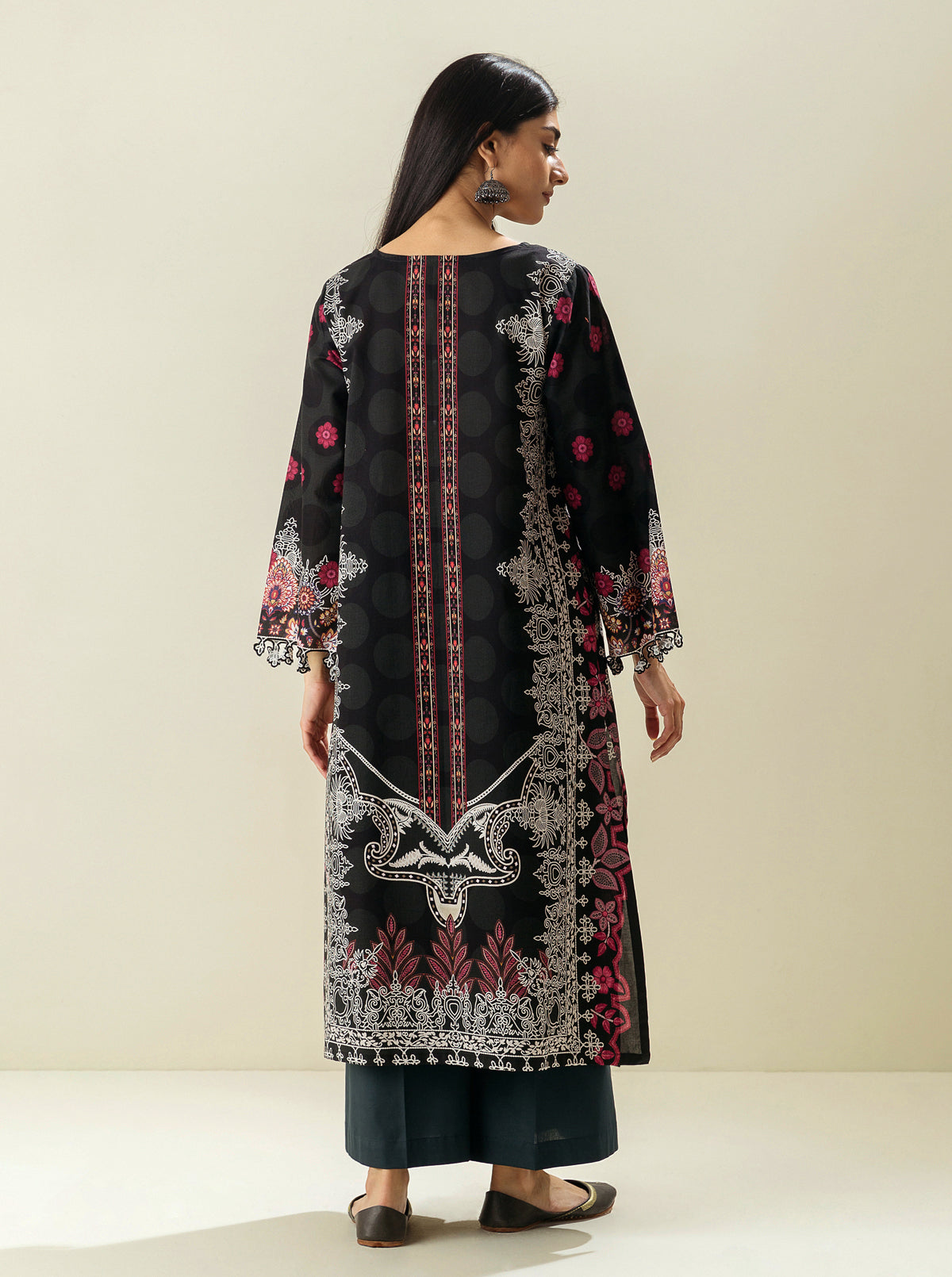 1 PIECE - PRINTED LAWN SHIRT - MIDNIGHT SUN