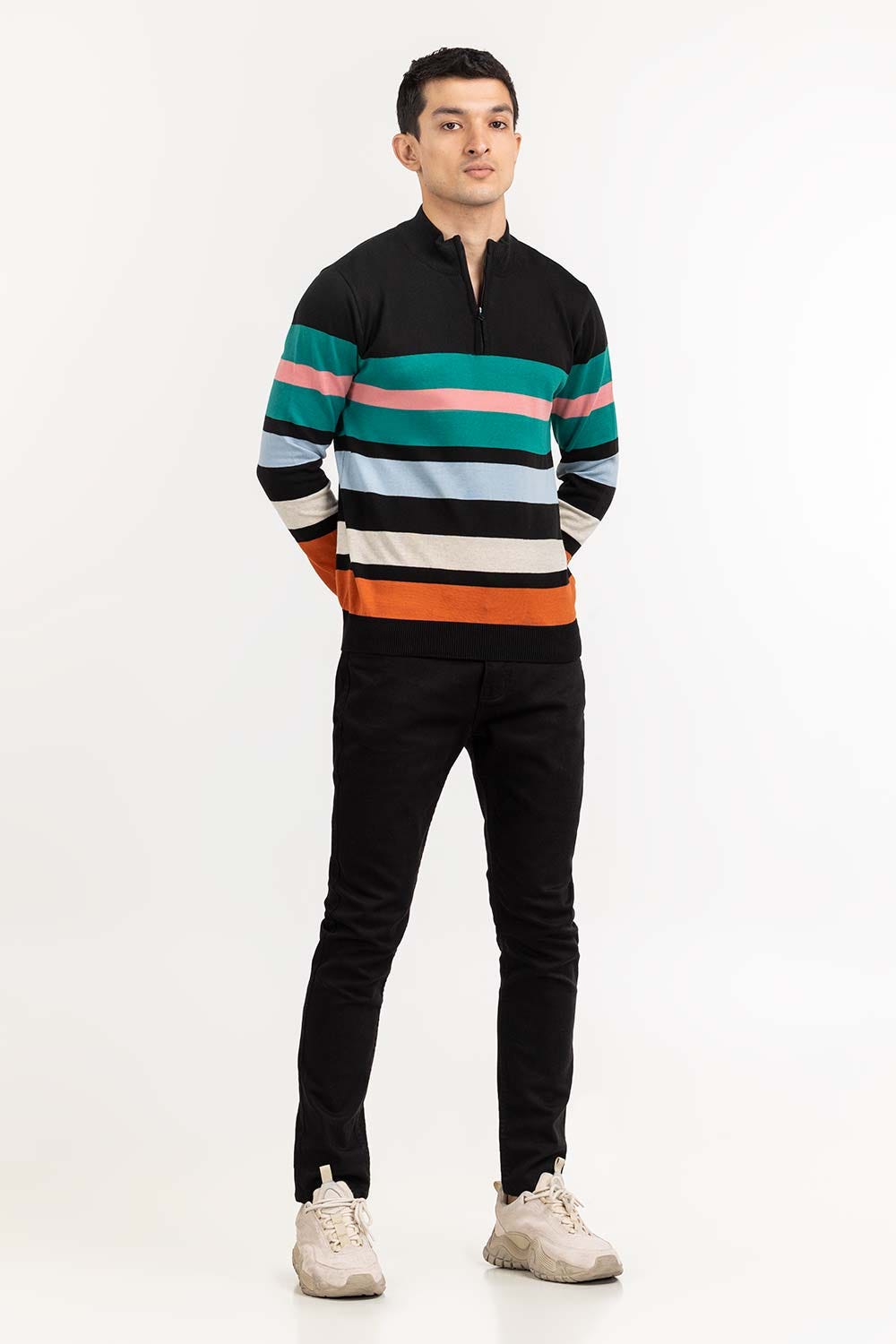 Multi Color Striped Sweater