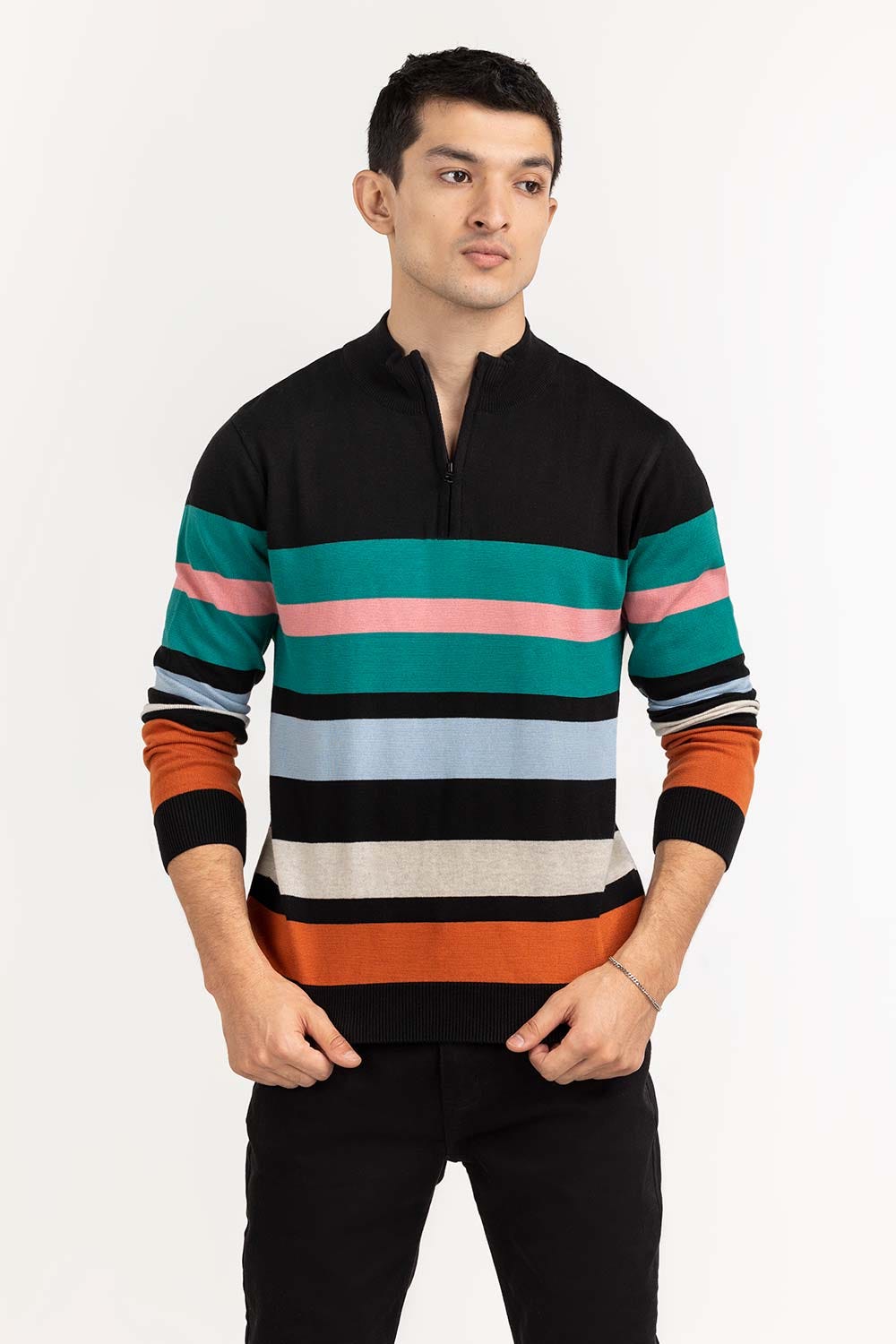 Multi Color Striped Sweater