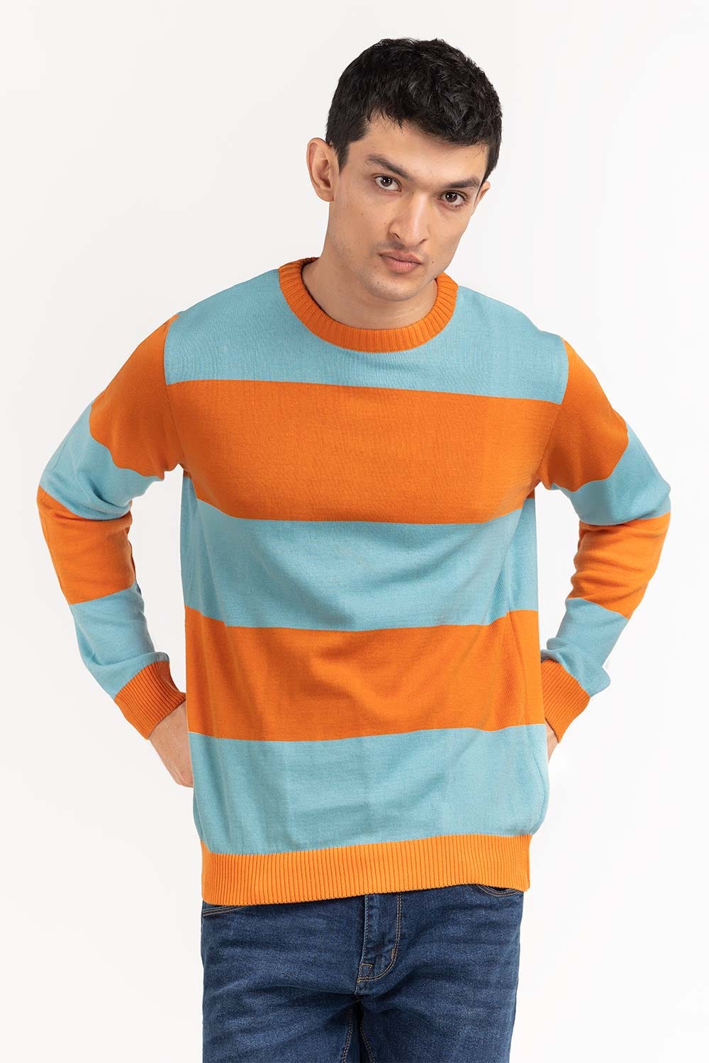 Multi Color Striped Sweater