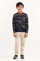 Junior Boy Multi Knit Sweater With A Round Neck