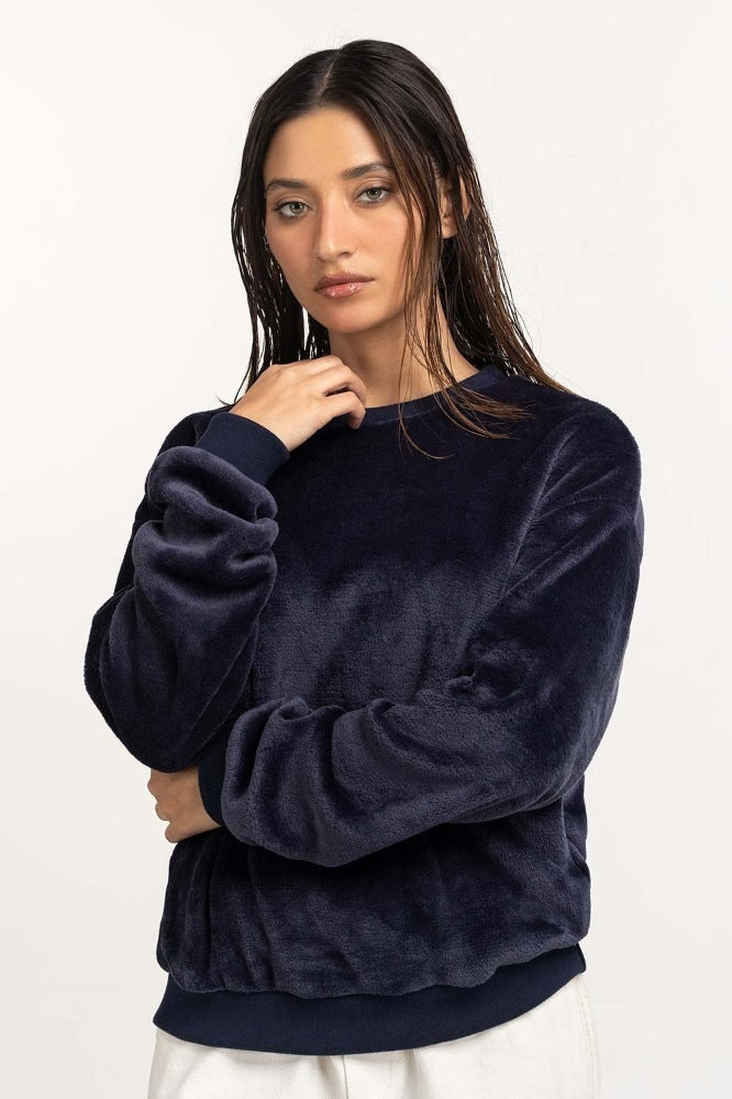 Navy Blue Basic Sweatshirt