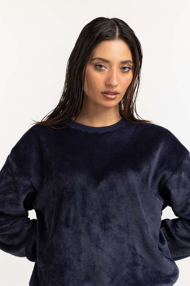 Navy Blue Basic Sweatshirt