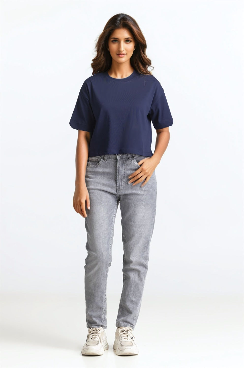 Navy Blue Basic Top