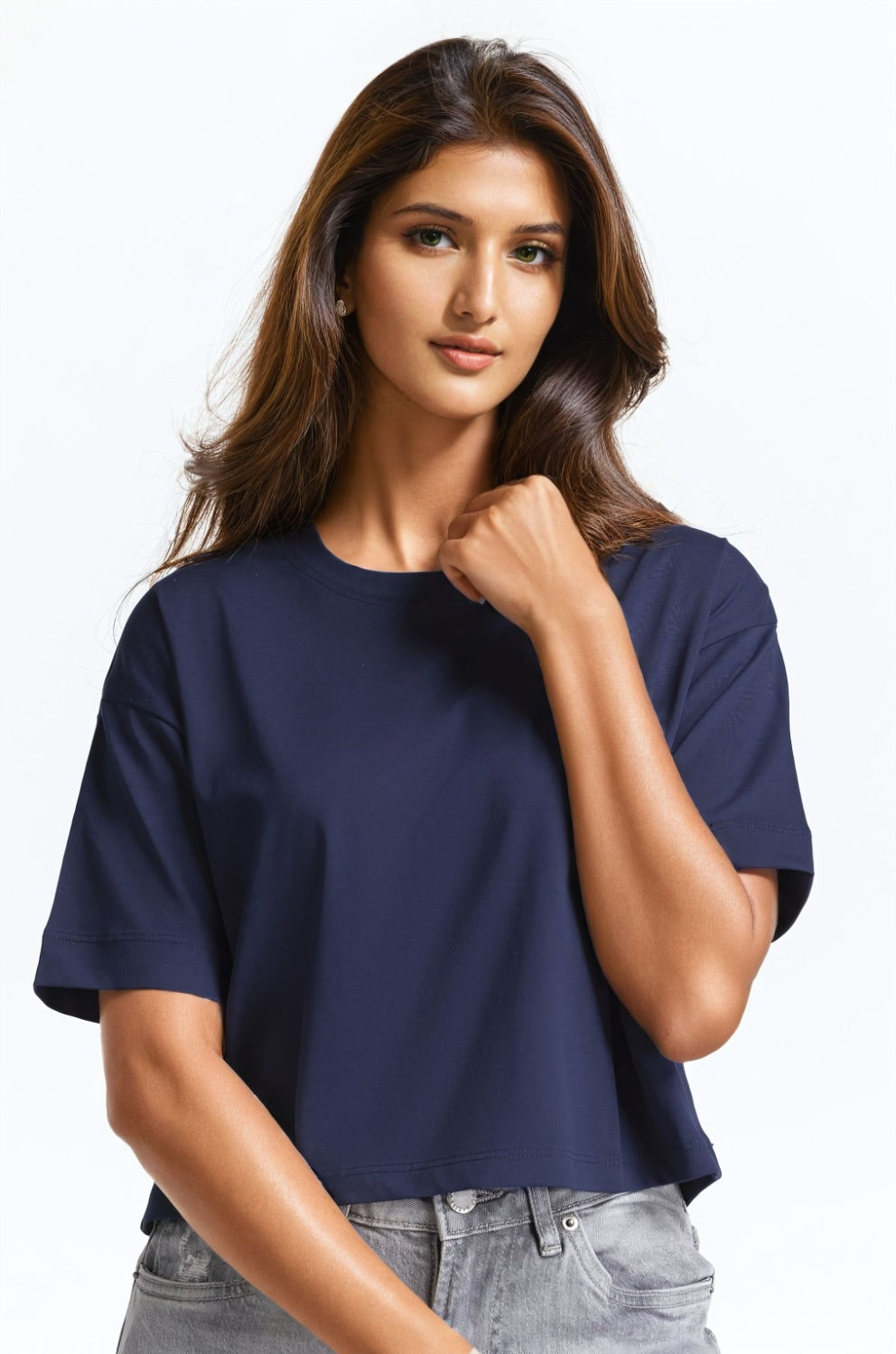 Navy Blue Basic Top