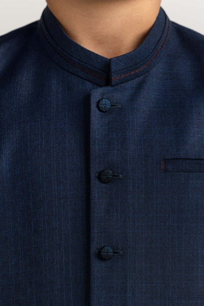 Navy Blue Styling Waist Coat KWC-PD23-015