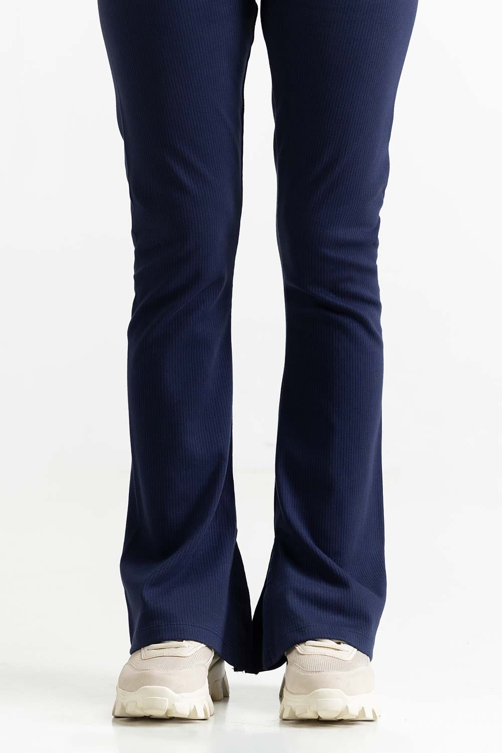 Navy Knit Trouser