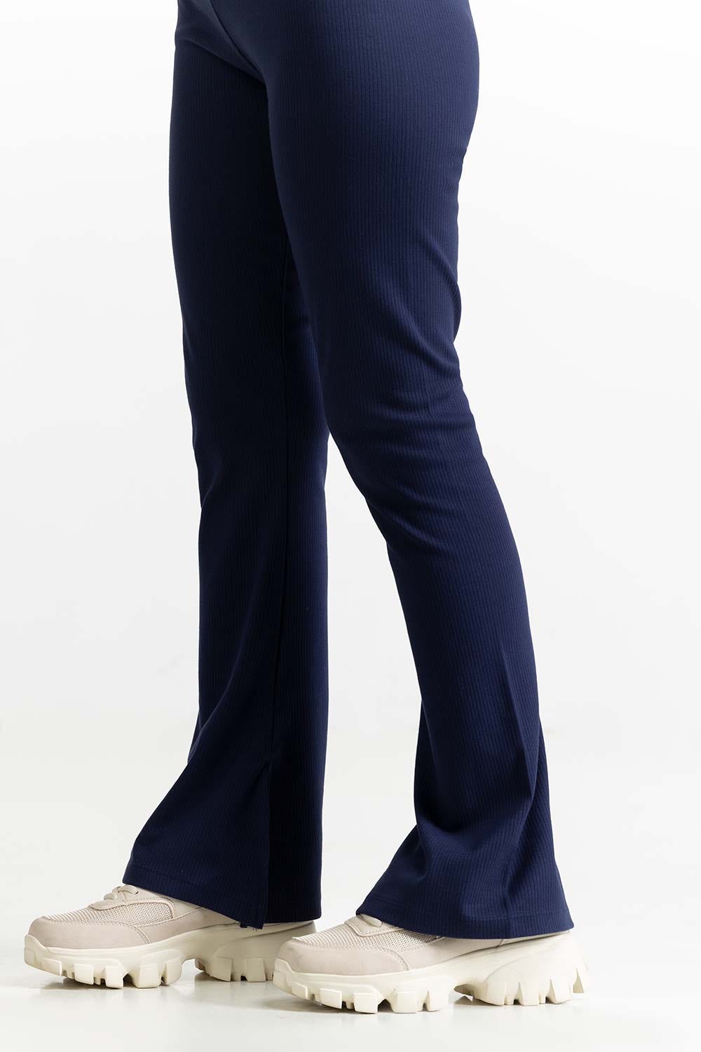 Navy Knit Trouser