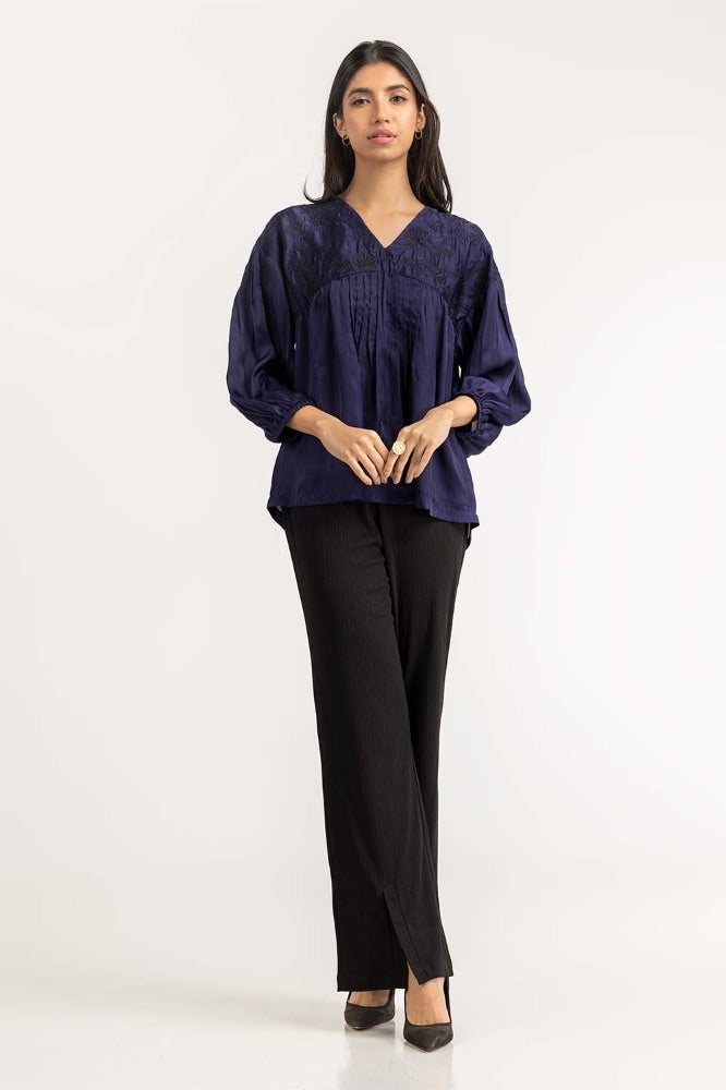 Navy Woven Blouse