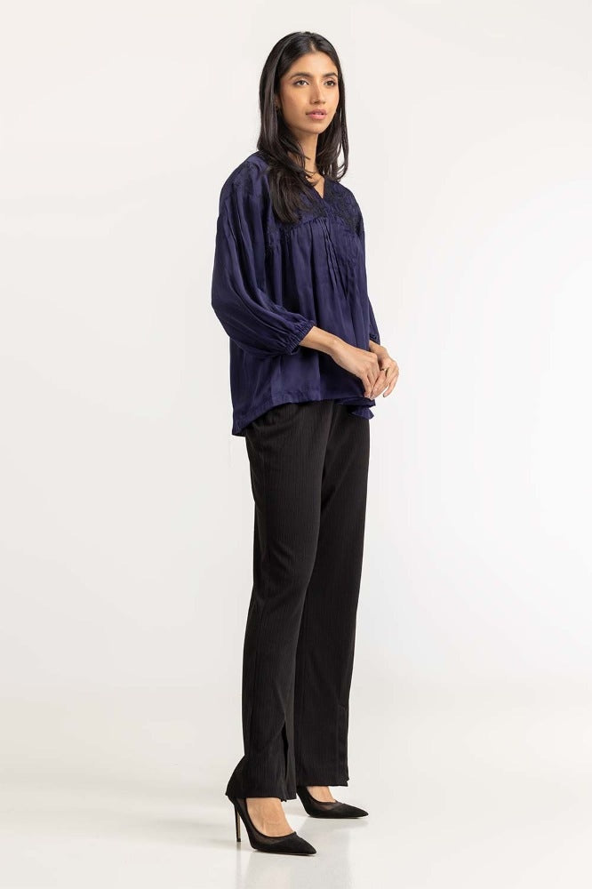 Navy Woven Blouse