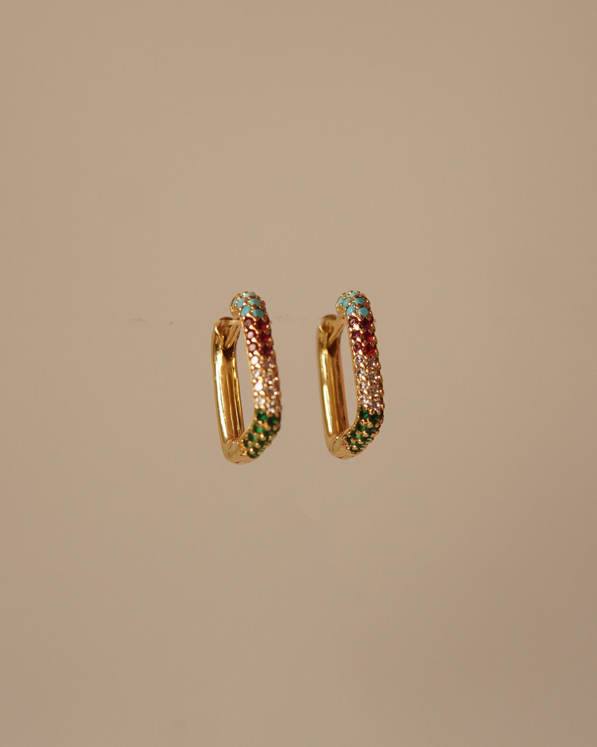 Gold multi colored zircon loops