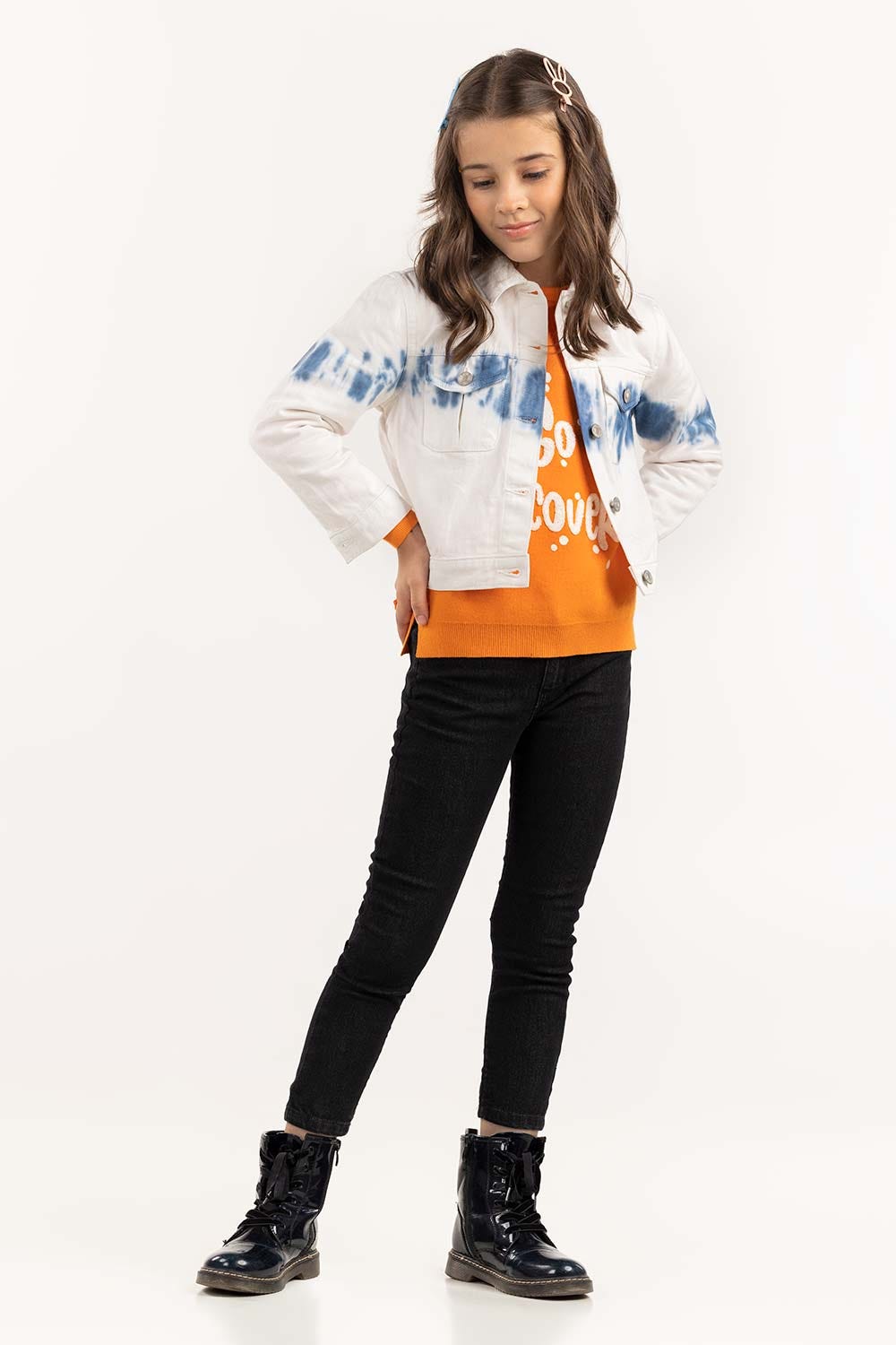 Junior Girl Non Denim Tie Dye Jacket
