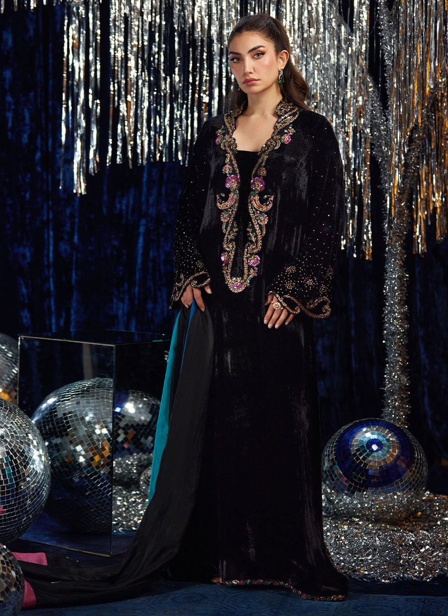 Nori Black Kaftan
