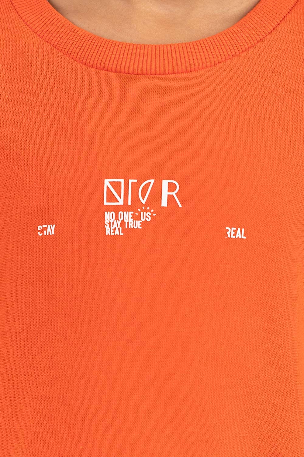 Junior Boy Orange Sweatshirt