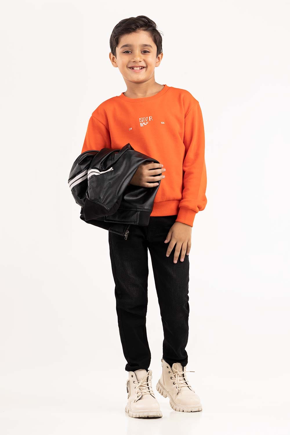 Junior Boy Orange Sweatshirt