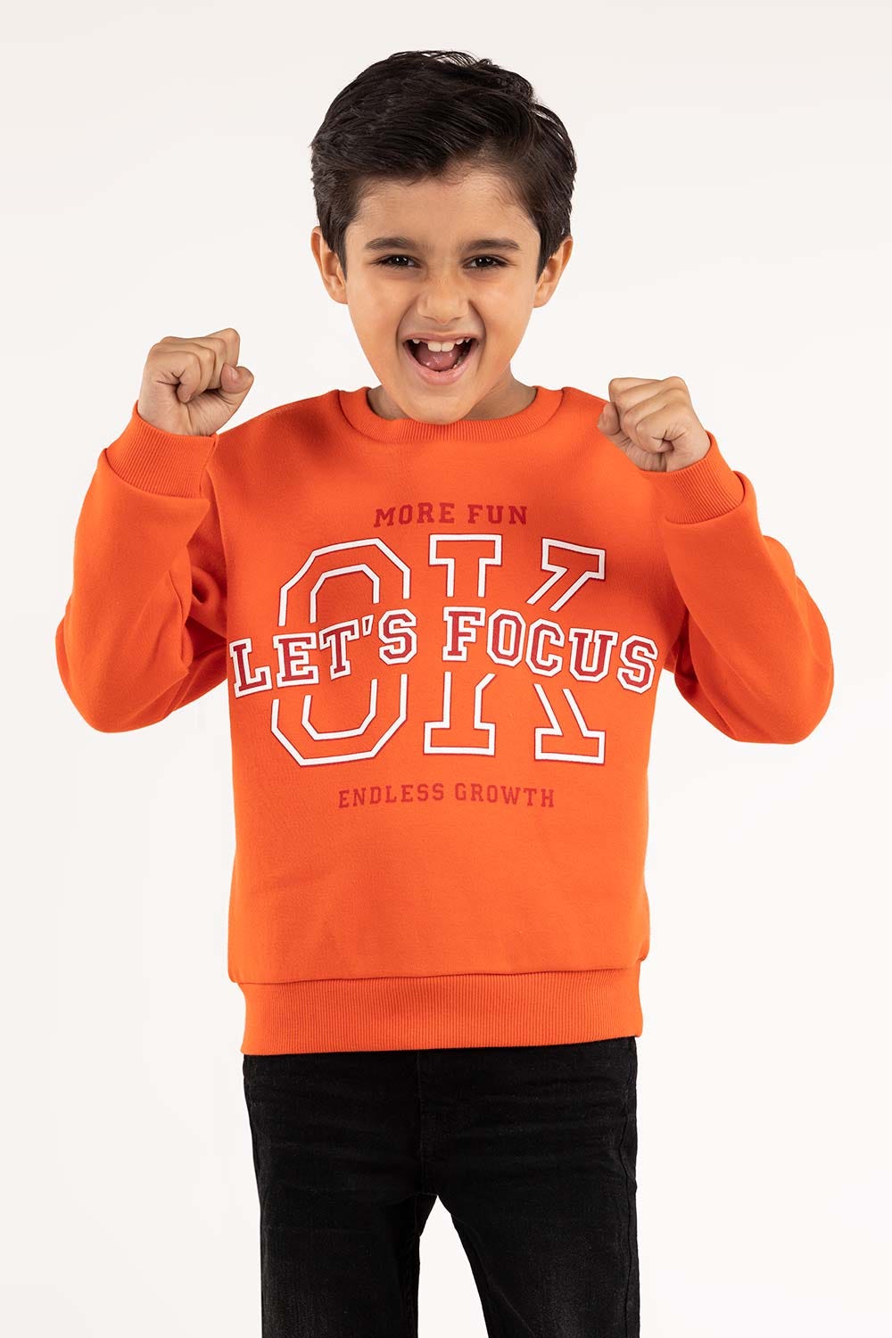 Toddler Boy Orange Sweatshirt