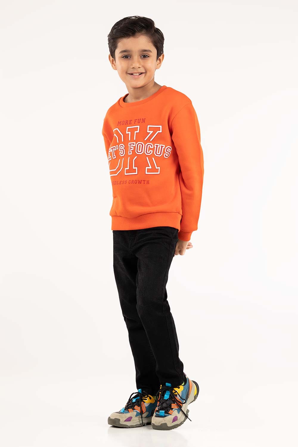 Toddler Boy Orange Sweatshirt